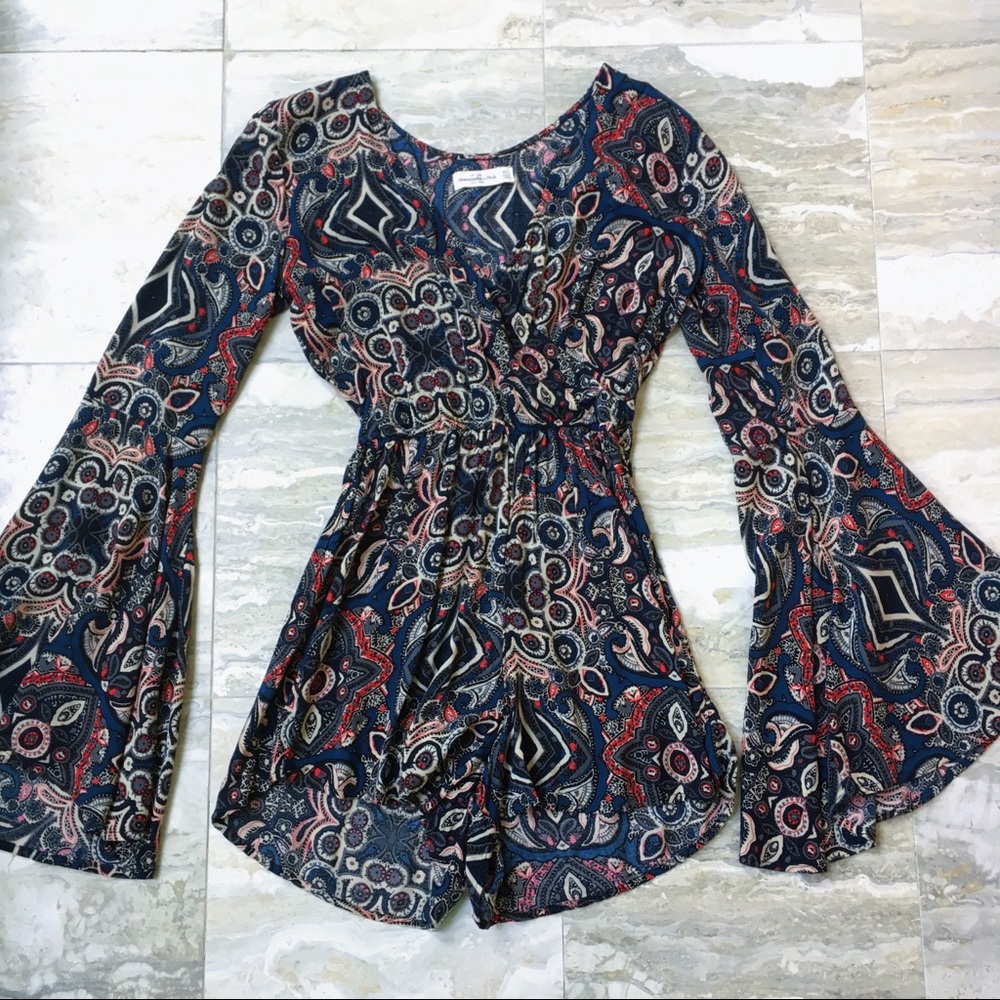 Abercrombie Bell Sleeve Romper
